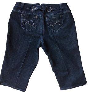 Venezia Embellished Denim Capris Size 20